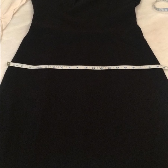 Kate Spade bow tie crepe dress a-line black white - Picture 5 of 9